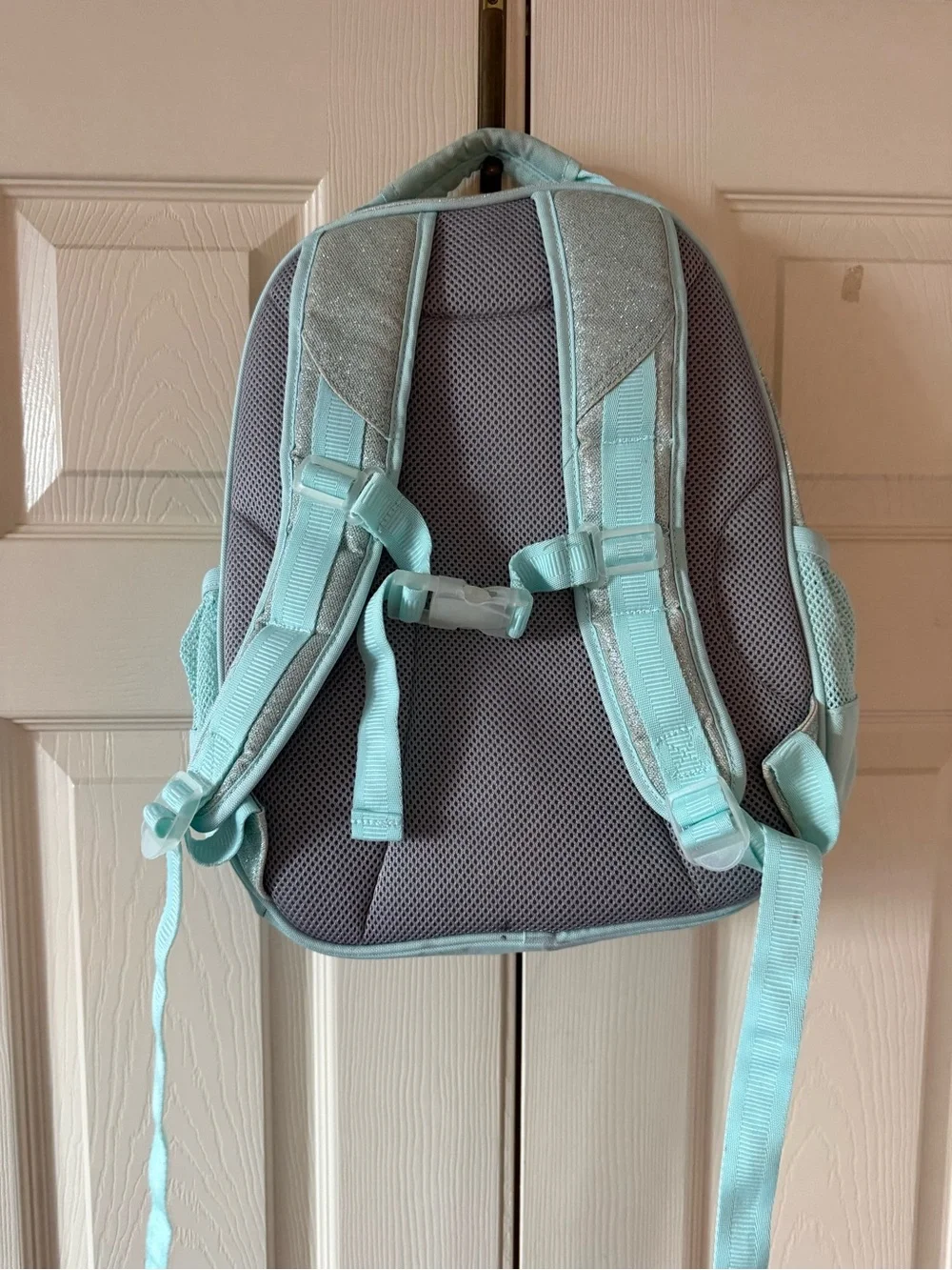 Pottery Barn Kids Glitter Backpack in Light Blue - Stylish School Bag
